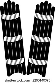 Pads of batsman in cricket  