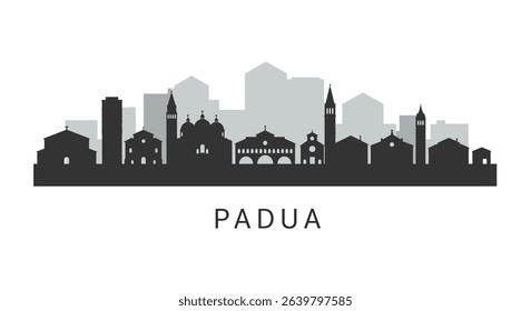 Padua Skyline Italy Cityscape Silhouette.