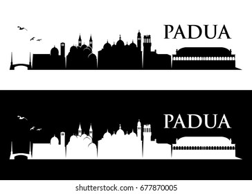 Padua skyline - Italy - vector illustration