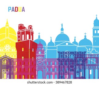 Padua skyline pop in editable vector file