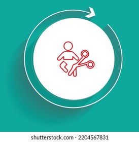 Paediatric Surgery Treatment Recovery Plan Icon Vector Design