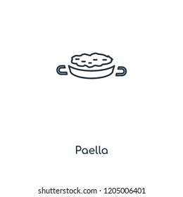 Paella concept line icon. Linear Paella concept outline symbol design. This simple element illustration can be used for web and mobile UI/UX.