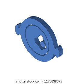 Paella isometric left top view 3D icon