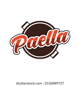 Plantilla de Ilustración vectorial con logo de paella