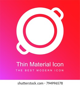 Paella red and pink gradient material white icon minimal design