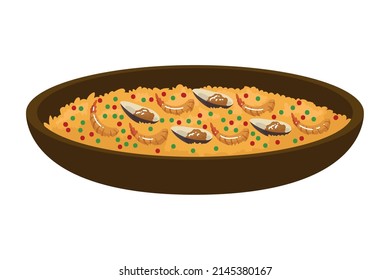 paella spain food delicious icon