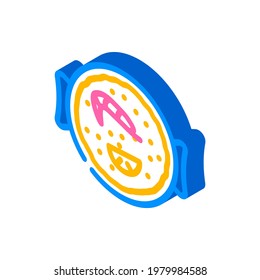 paella spain meal isometric icon vector. paella spain meal sign. isolated symbol illustration