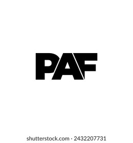 PAF letter monogram typography logo vector