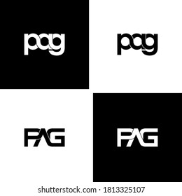 pag letter original monogram logo design