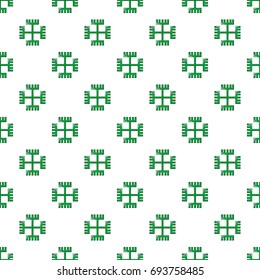 Pagan ancient symbol pattern in cartoon style. Seamless pattern vector illustration