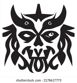 Pagan Devil Diablo Tattoo Sticker Ready Stock Vector (Royalty Free ...