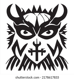 Pagan Devil - Diablo Tattoo Sticker - ready for print art