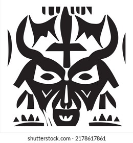 Pagan Devil - Diablo Tattoo Sticker - ready for print art