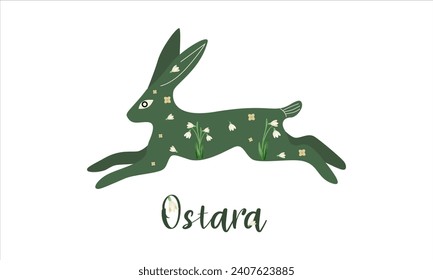 Pagan holiday Ostara. Ostara symbol.