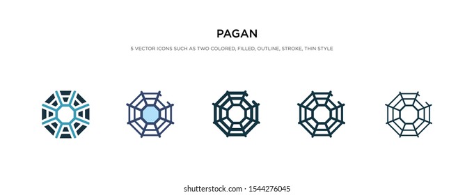 pagan icon in different style vector illustration. two colored and black pagan vector icons designed in filled, outline, line and stroke style can be used for web, mobile, ui