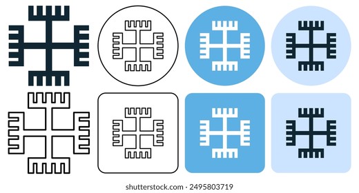 paganism, hands of god, Slavic native icon symbol stroke line and glyph