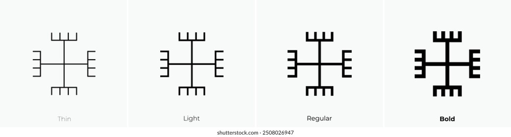paganism icon. Thin, Light Regular And Bold style design isolated on white background