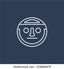 Paganism icon. Trendy flat vector line Paganism icon on dark blue background from Religion collection. 