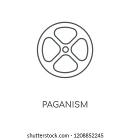 Paganism linear icon. Paganism concept stroke symbol design. Thin graphic elements vector illustration, outline pattern on a white background, eps 10.