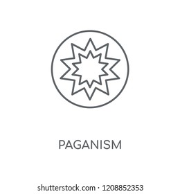 Paganism linear icon. Paganism concept stroke symbol design. Thin graphic elements vector illustration, outline pattern on a white background, eps 10.