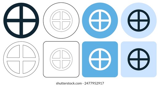 Paganism Native spirituality sign icon symbol ui and ux design, glyphs and stroke line icon