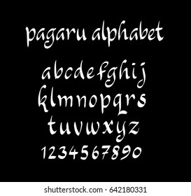 Pagaru vector alphabet lowercase characters. Good use for logotype, cover title, poster title, letterhead, body text, or any design you want. Easy to use, edit or change color. 