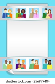 Page 1 of 3. Mock-up vertical for info graphic, presentation, books, documents etc with people, family, electorate etc