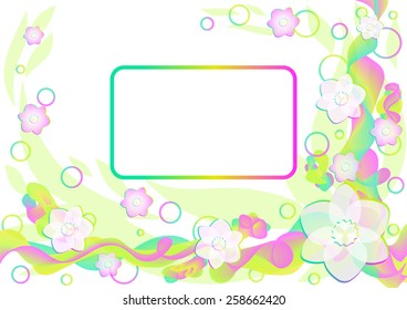 Page 1 of 5. Mock-up for info graphic, presentation, books, documents, etc with flowers abstract 