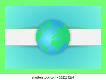 Page 11 of 12 background. Mock-up for info graphic, presentation, books, documents  etc with abstract graphic World map of green round dots.