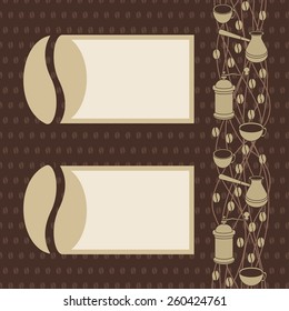 Page 2 of 10. Mock-up for info graphic, presentation, books, documents, menu etc  with coffee bean, cups, coffee-grinder, cezve