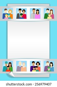 Page 2 of 3. Mock-up vertical for info graphic, presentation, books, documents etc with people, family, electorate etc