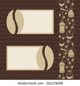 Page 3 of 10. Mock-up for info graphic, presentation, books, documents, menu etc  with coffee bean, cups, coffee-grinder, cezve.