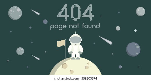 Page 404 with astronaut