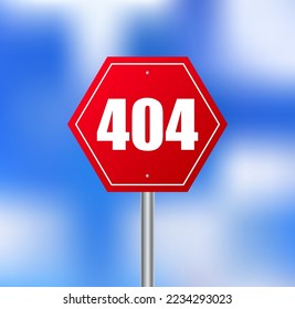 Page with a 404 error in the popular linear style. Template reports that the page is not found
