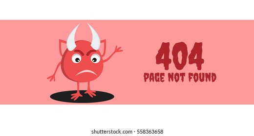 Page 404 with monster