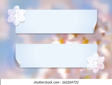 Page 6 of 9.  Mock-up for info graphic, presentation, books, documents, etc with  abstract cherry blossom