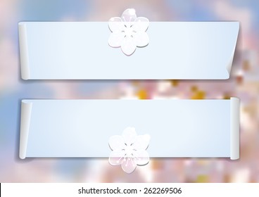 Page 7 of 9.  Mock-up for info graphic, presentation, books, documents, etc with  abstract cherry blossom