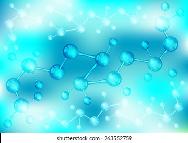 Page 7 of 7 Mock-up for infographic, presentation, books, documents  etc for medicine, biology, technology,  etc  with blue molecular structure.