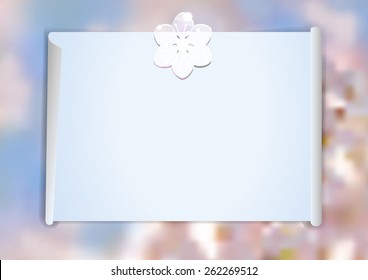 Page 8 of 9.  Mock-up for info graphic, presentation, books, documents, etc with  abstract cherry blossom