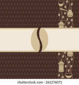  Page 9 of 10. Mock-up for info graphic, presentation, books, documents, menu etc  with coffee bean, cups, coffee-grinder.