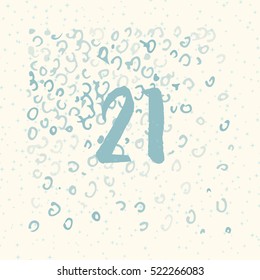 Page Advent Calendar 25 days of Christmas with space for text. Template vector illustration