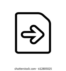 Page with arrow line icon
