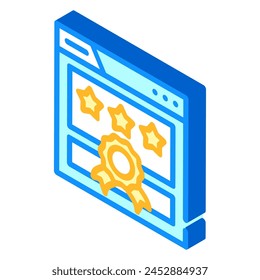 page authority seo isometric icon vector. page authority seo sign. isolated symbol illustration