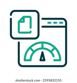 Page Authority With Two Color Style Icon Vector