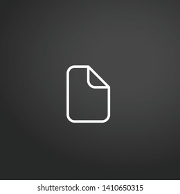 Page Blank vector icon. Page Blank concept stroke symbol design. Thin graphic elements vector illustration, outline pattern for your web site design, logo, UI. EPS 10.