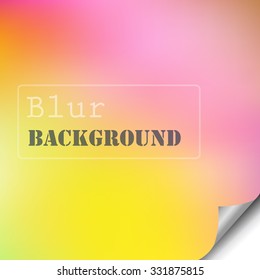 page of blur colorful paper folded for web design