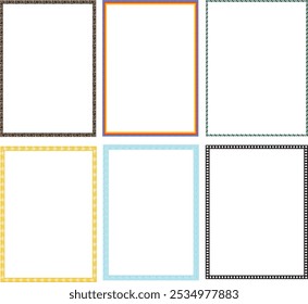 Page Boder Vector color papel outlile