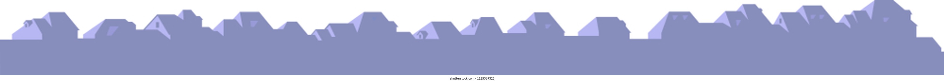 Page border - Header - Footer roofs of residential neighborhood