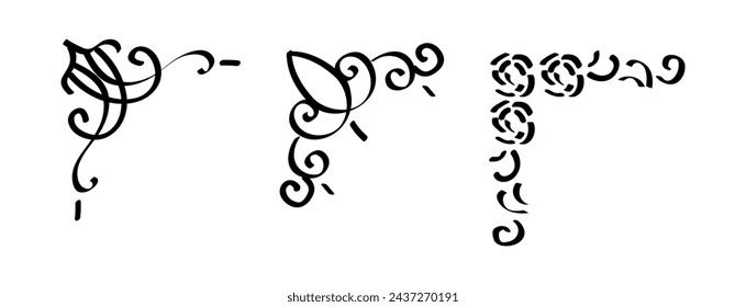 Page Border Line Vectors Corner
