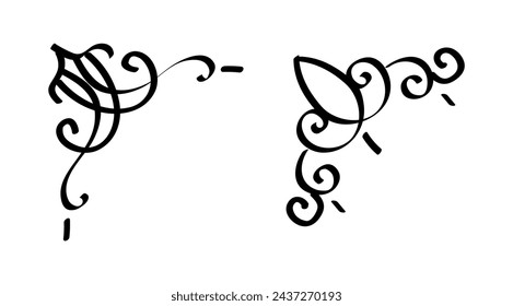 Page Border Line Vectors Corner
